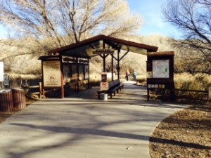 Kiosk at the trail heads